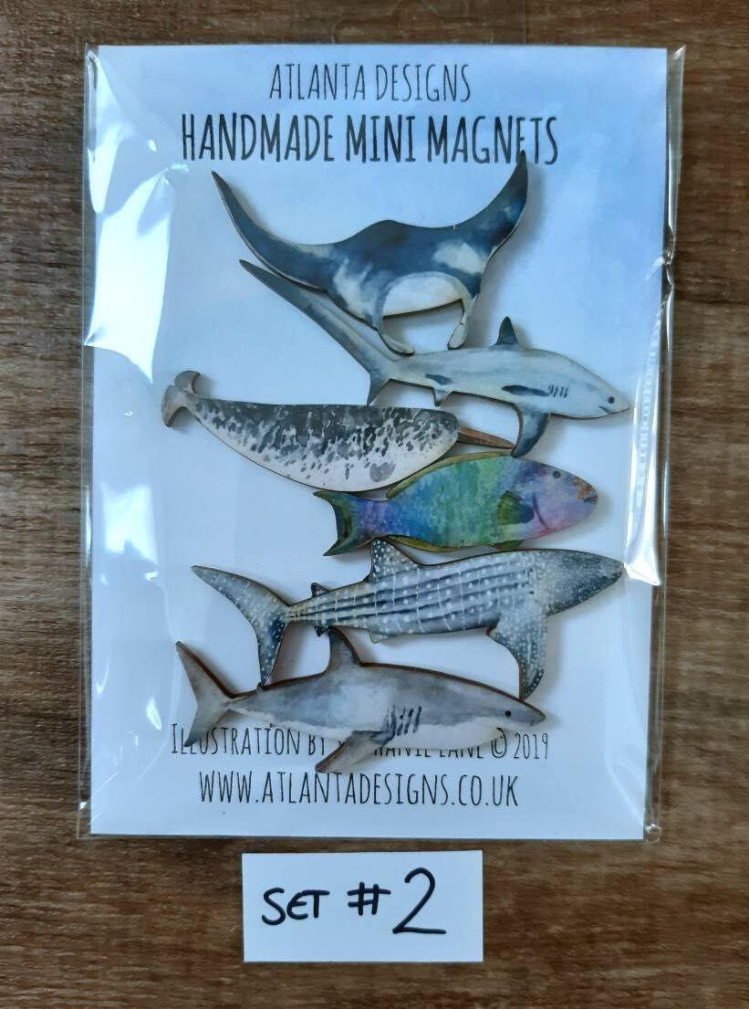 Ocean Fridge Sets Scuba Diving Sharks and Whales Etsy