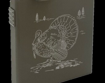Large Gray Turkey Design Dugout with Poker