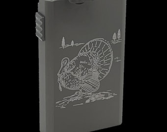 Small Gray Turkey Design Dugout with Poker