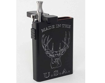 Medium Black Antlered Deer Dugout