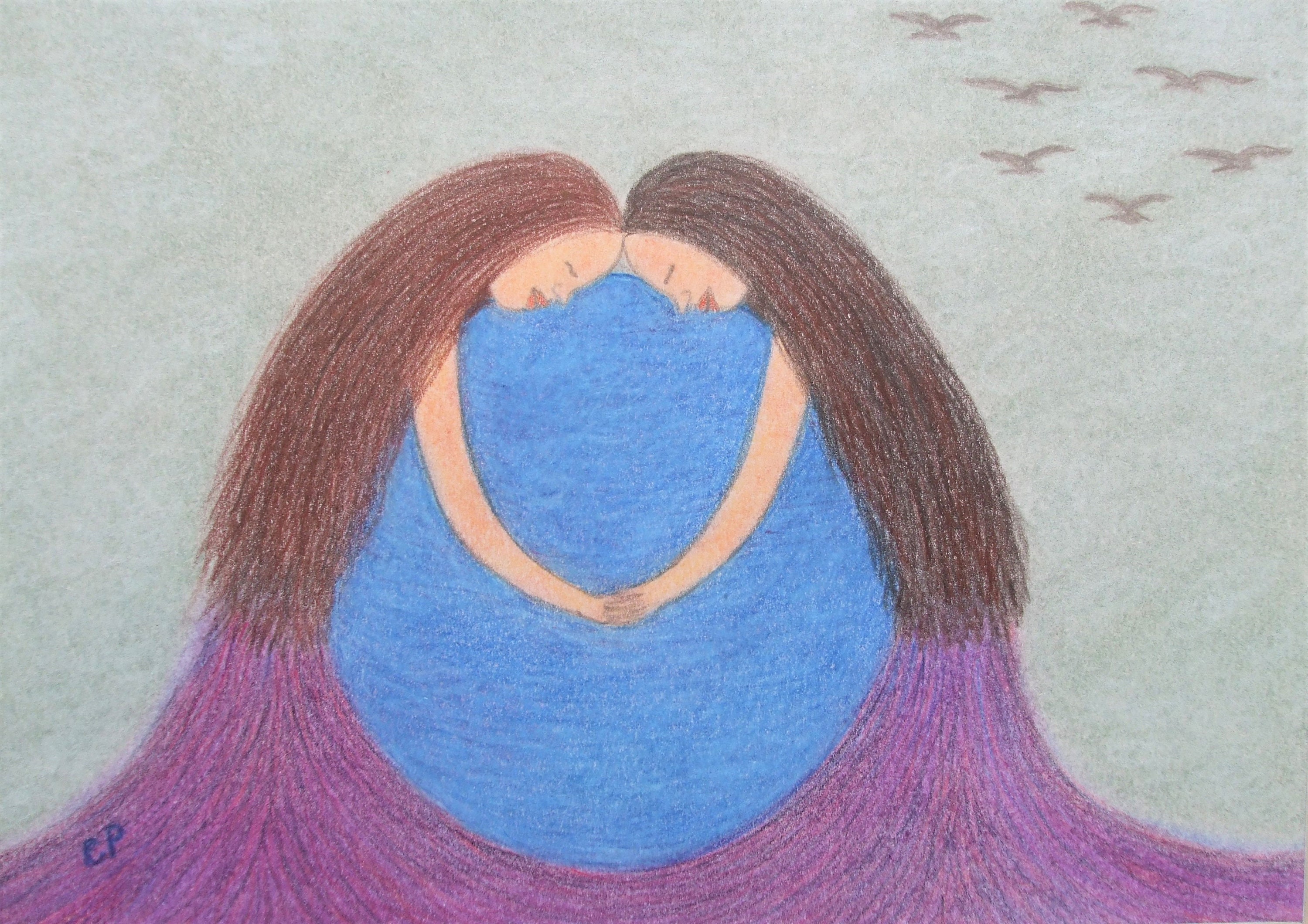 Soul Sister Card Spiritual Art Card Twin Sister Card Etsy Hong Kong