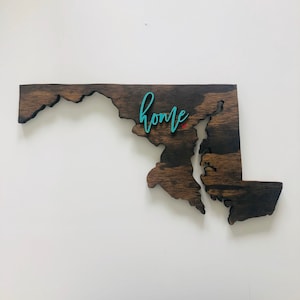 Maryland 3D HOME State Wood Sign / Maryland Wood Sign