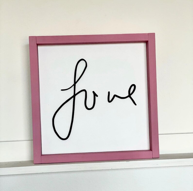 COLOR Handwriting / Wood Sign / Name Art Etsy