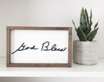 Custom Handwriting Wood Sign: 3D Keepsake Letter Art