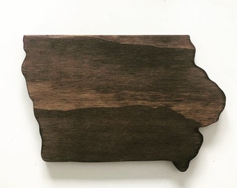 Medium Iowa Wood Sign / Iowa Wall Decor