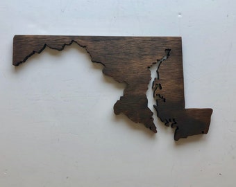 Maryland 3D State Wood Sign