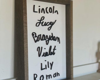 Handwritten Name sign / Handwriting / Handwriting Sign / Handwriting Keepsake