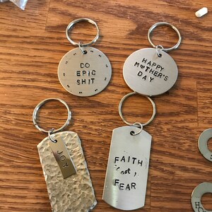 Custom Keychain WHATEVER Text You Want 20 Fonts to Choose From and Many ...