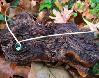 Simple Elven Circlet, Medieval, Elvish Crown, Elfen Tiara, Wedding, Renaissance, W/ Rhinestone, Silver, Gold, Black.