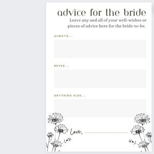 Consigli per la sposa - Download digitale - Gioco doccia, addio al nubilato, gioco addio al nubilato