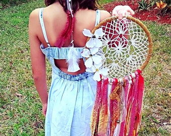 Scarlet Bohemian Dream Catcher