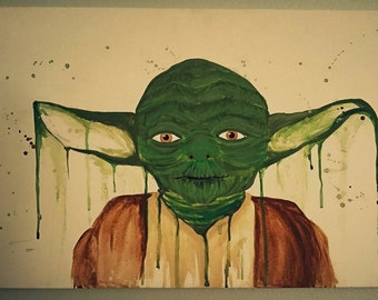 Custom Star Wars Painting of Yoda