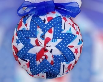 4th of July Patriotic Ornament. Farmhouse Décor.