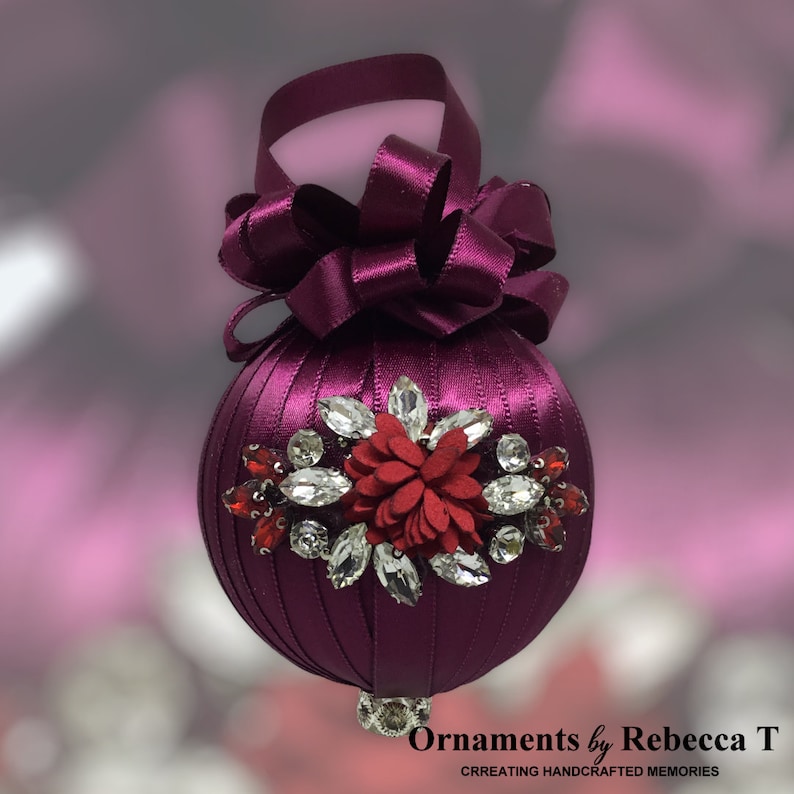 January Birthstone Christmas Ornament
