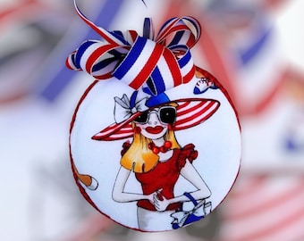 4th of July Ornament. Gift Unique Gift.