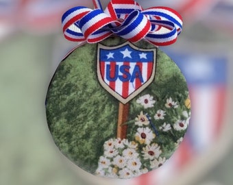 4th of July Patriotic Ornament. Unique Gift