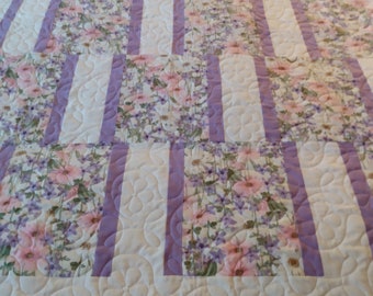 Floral throw/quilt
