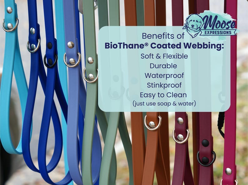 MooseExpressions benefits of BioThane® coated webbing