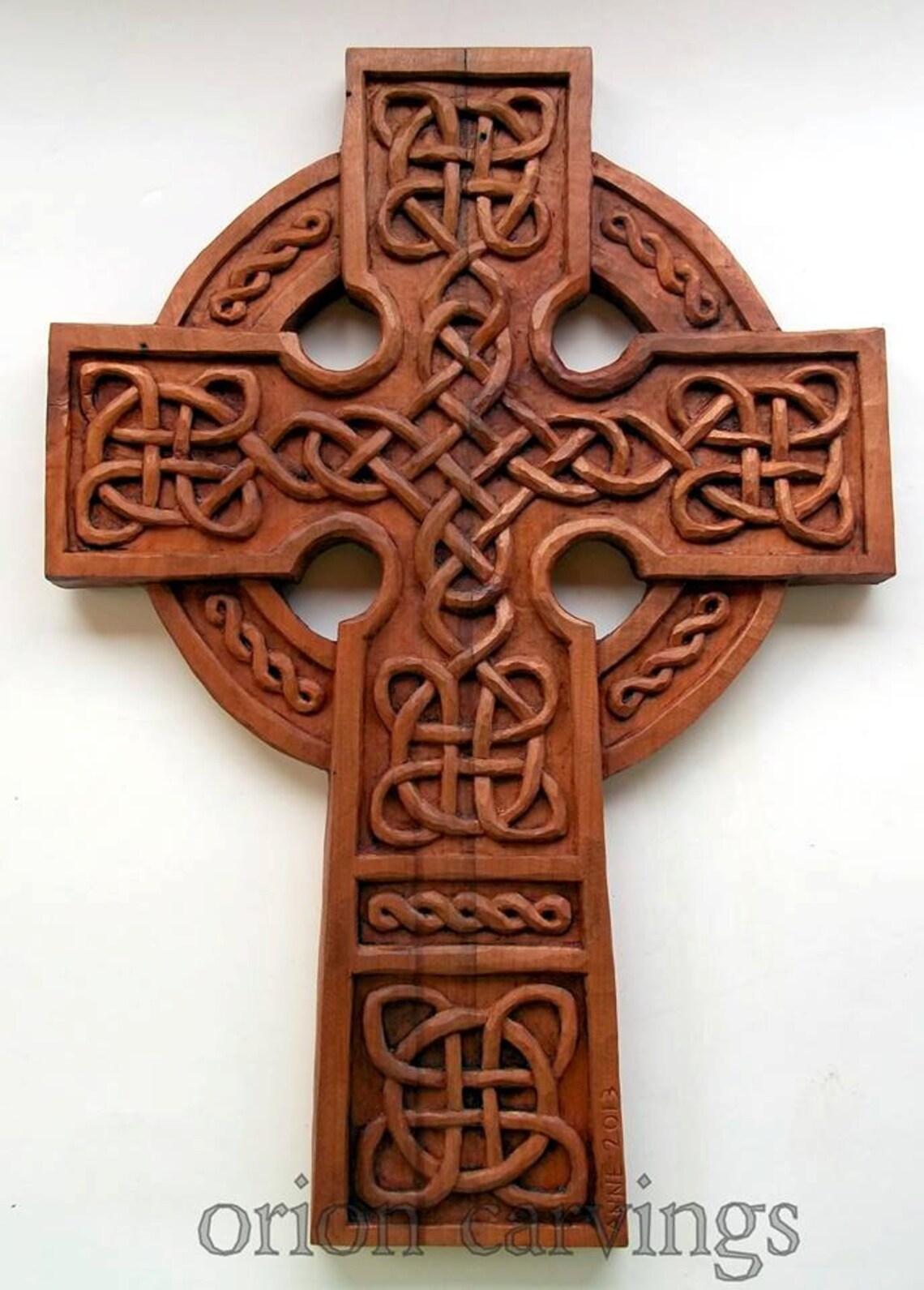 Celtic Cross Wood carving Handmade Woodcarving 161 x 114 Etsy