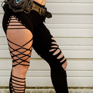 Devil Fashion Black Sexy Vintage Gothic Transparent Legging for