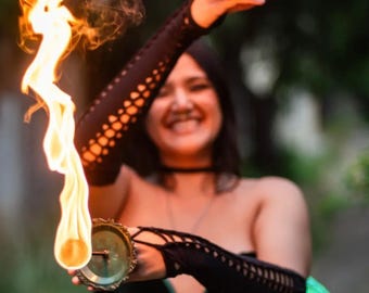 Arm Warmers Half Sleeves Fire Sleeves Elven Clothing Fairy elven slit weave sleeves fingerless gloves gauntlets gothic burning man fire safe