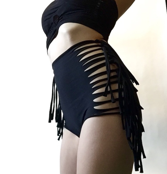Pole Shorts High Waisted Panties With Tassels Fringe Shorts Burner