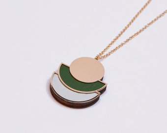 Geometric pendant, Geometric necklace, Minimalist necklace, Modern Geometric Jewellery