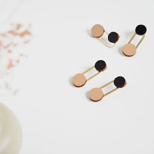 Delicate blush pink earrings, Geometric Jewelry, Contemporary Earrings, Lightweight Earrings, Gift for Her