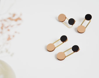 Delicate blush pink earrings, Geometric Jewelry, Contemporary Earrings, Lightweight Earrings, Gift for Her