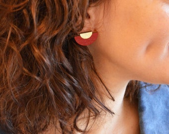 Modern earrings - Contemporary Jewelry - Bold Stud Earrings in several colors - Geometric Jewelry