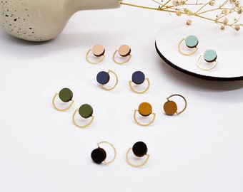 Tiny Geometric Studs - Elegant Minimalist Jewelry Accessories - Lovely Gift For Her