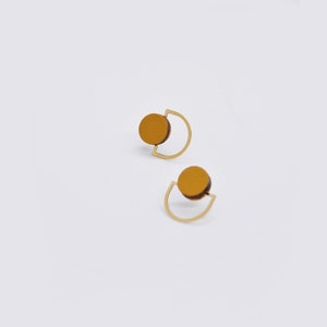 Lovely Geometric Small Studs Circle small studs Arch small studs Everyday Earrings Tiny Studs image 6
