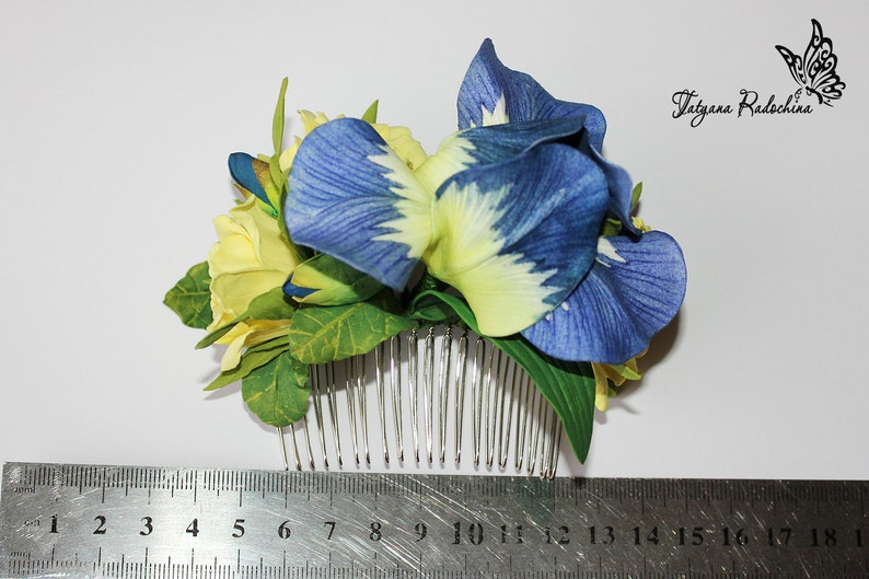 Wedding Flower Accessory Decorative Comb Bridal Floral Comb Wedding Lifelike Flower Comb Wedding Hair Accessory Bridesmaids Floral Hair Comb