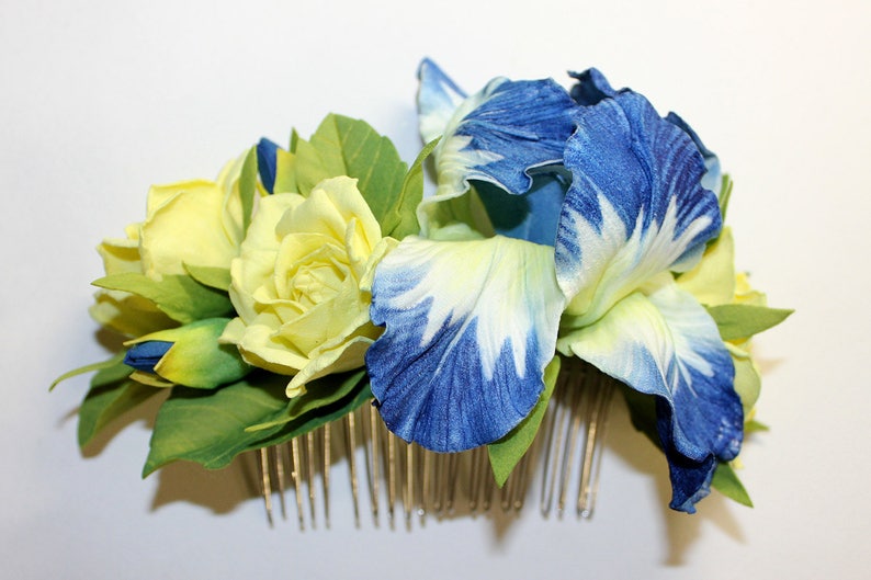 Wedding Flower Accessory Decorative Comb Bridal Floral Comb Wedding Lifelike Flower Comb Wedding Hair Accessory Bridesmaids Floral Hair Comb