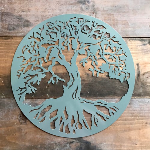 TREE OF LIFE Metal Art Wall Hanging Outdoor Metal Art Etsy