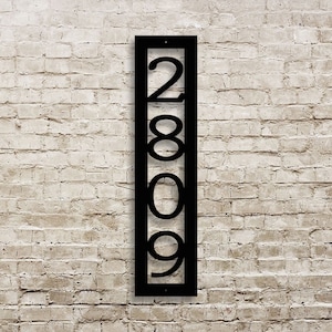 Custom Adressmarker - Vertikale Hausnummer - Metall Adressschild