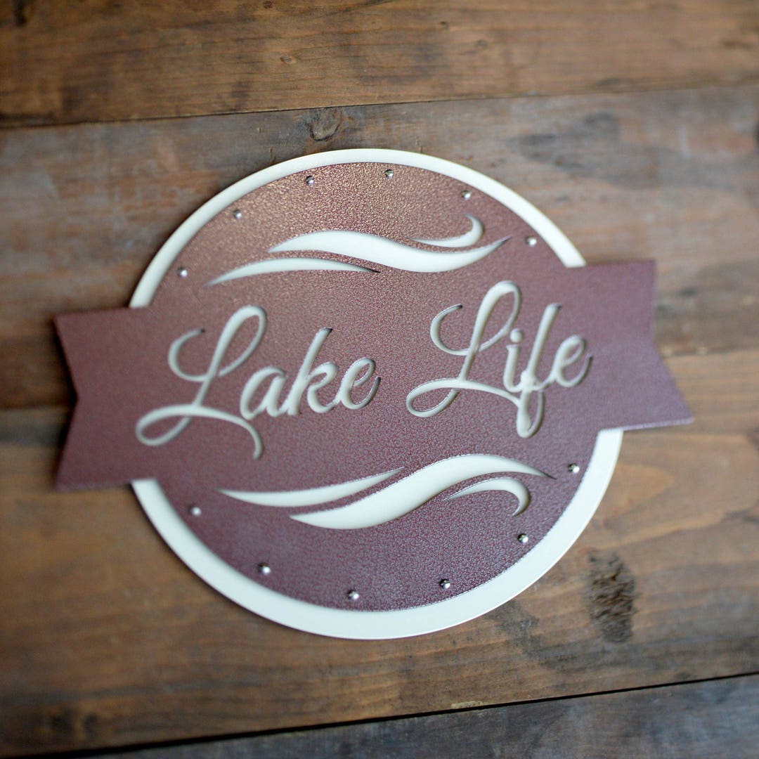 Lake Life Metal Wall Art Indoor/outdoor Etsy