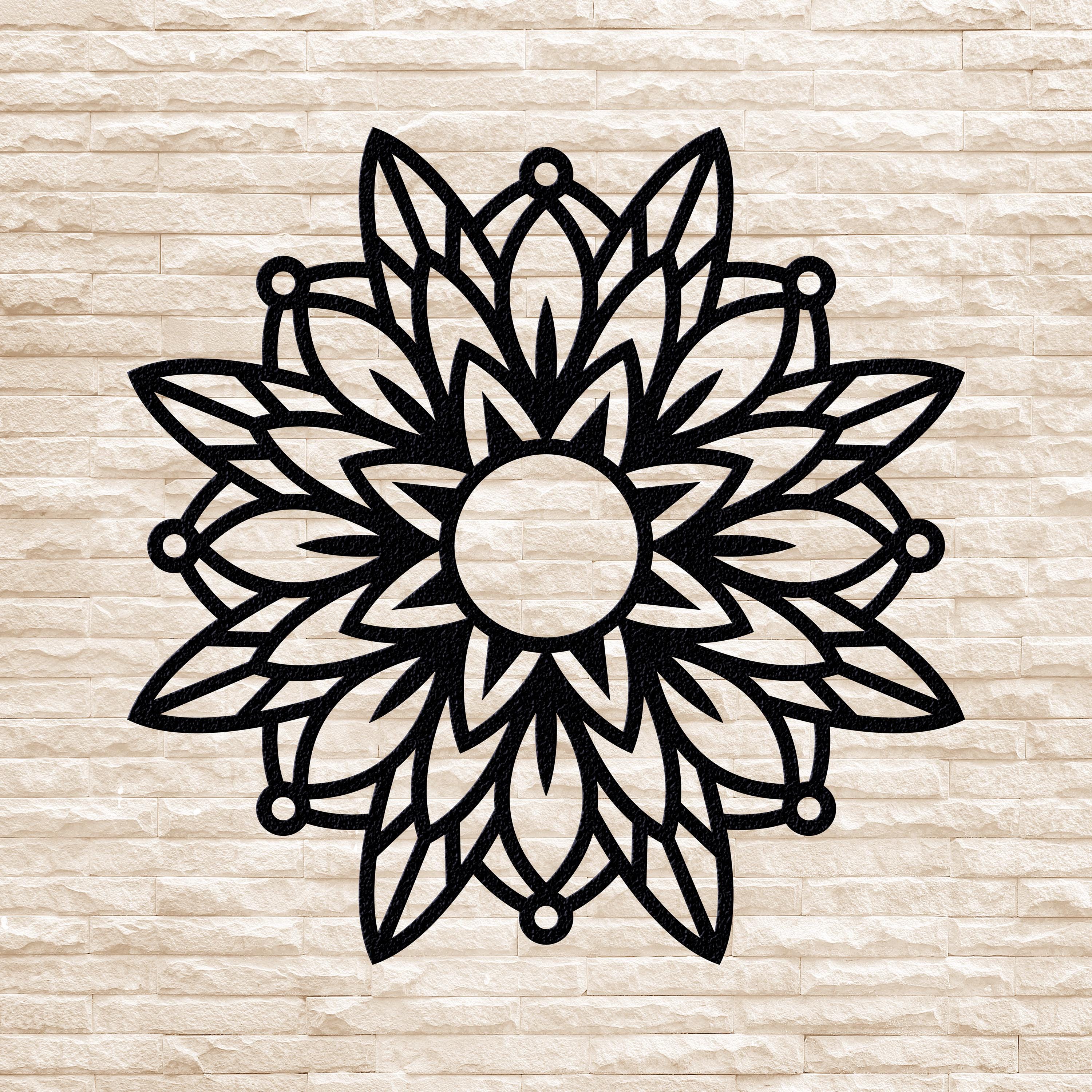 MANDALA METAL ART | Solar Flare Mandala | Aesthetic Wall Hanging | Mandala Flower