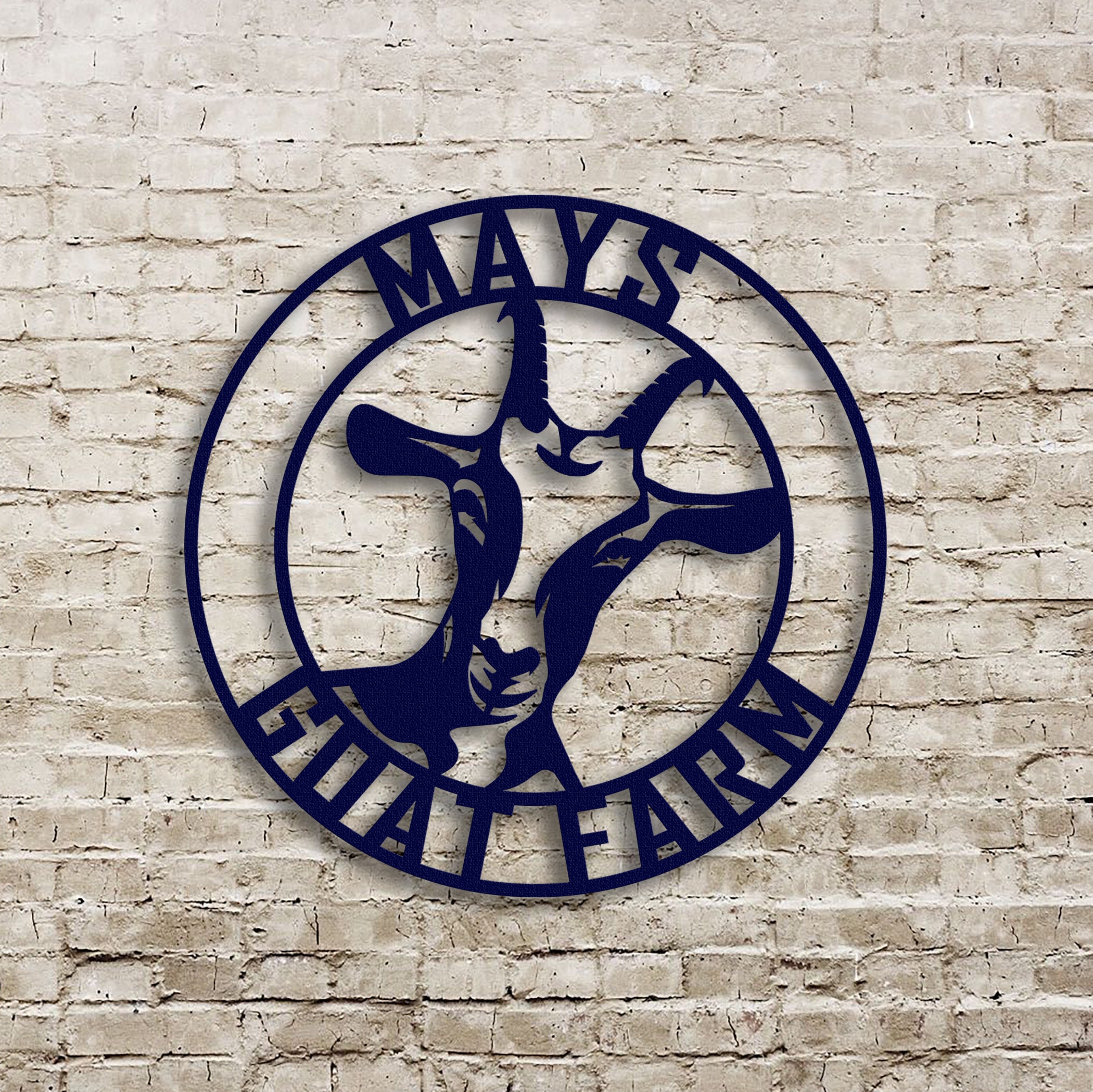 Goat Farm Theme Sign Wall Art