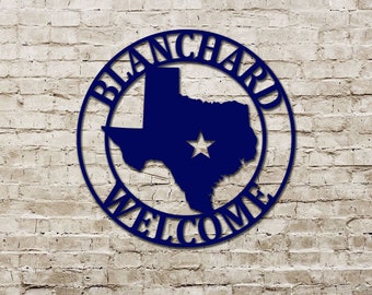 Customized Texas Round Customized Door Hanger/Wreath