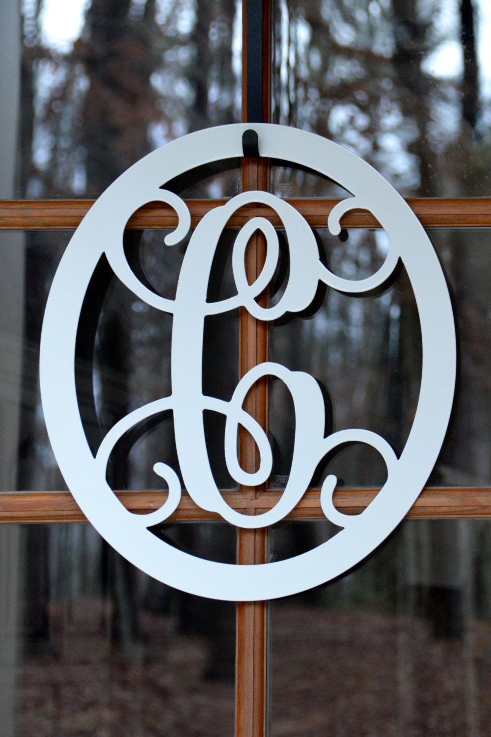Front Door Wreath, Monogram Wreath, Door Hanger Monogram, Metal Monogram Letter, Oval Monogramed Wreath, Wall Art