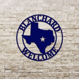 Texas Welcome Door Wreath, State Door Hanger, Welcome Sign