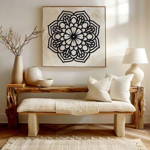 MANDALA METAL ART | Blossoming Serenity Mandala | Aesthetic Wall Hanging | Mandala Flower