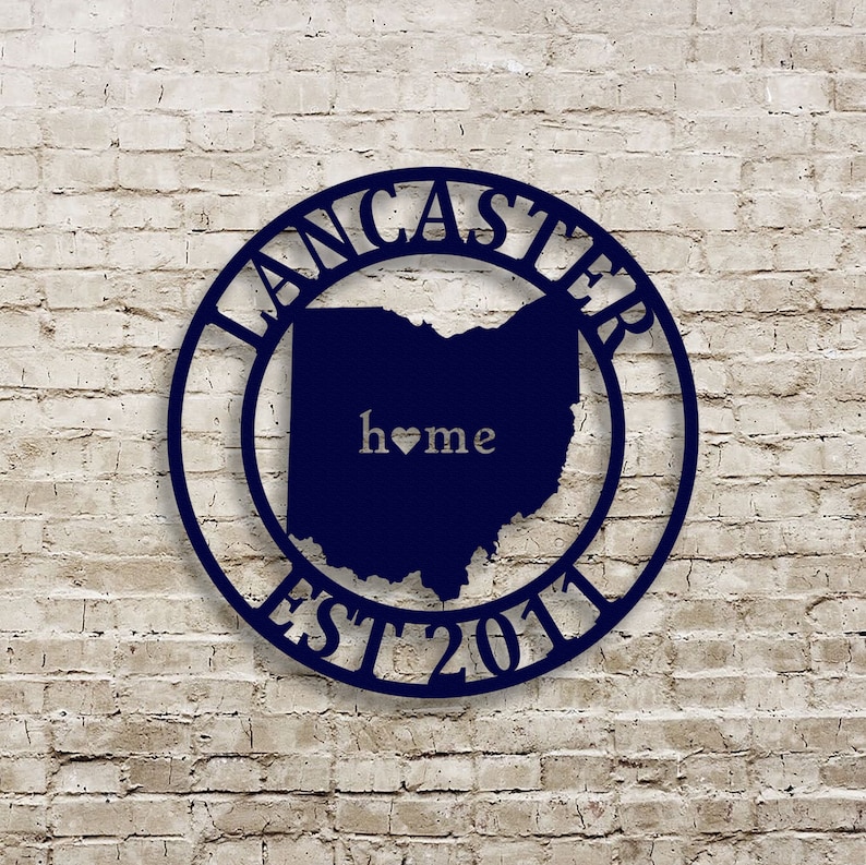 Ohio Door Wreath State Door Hanger Sign Etsy