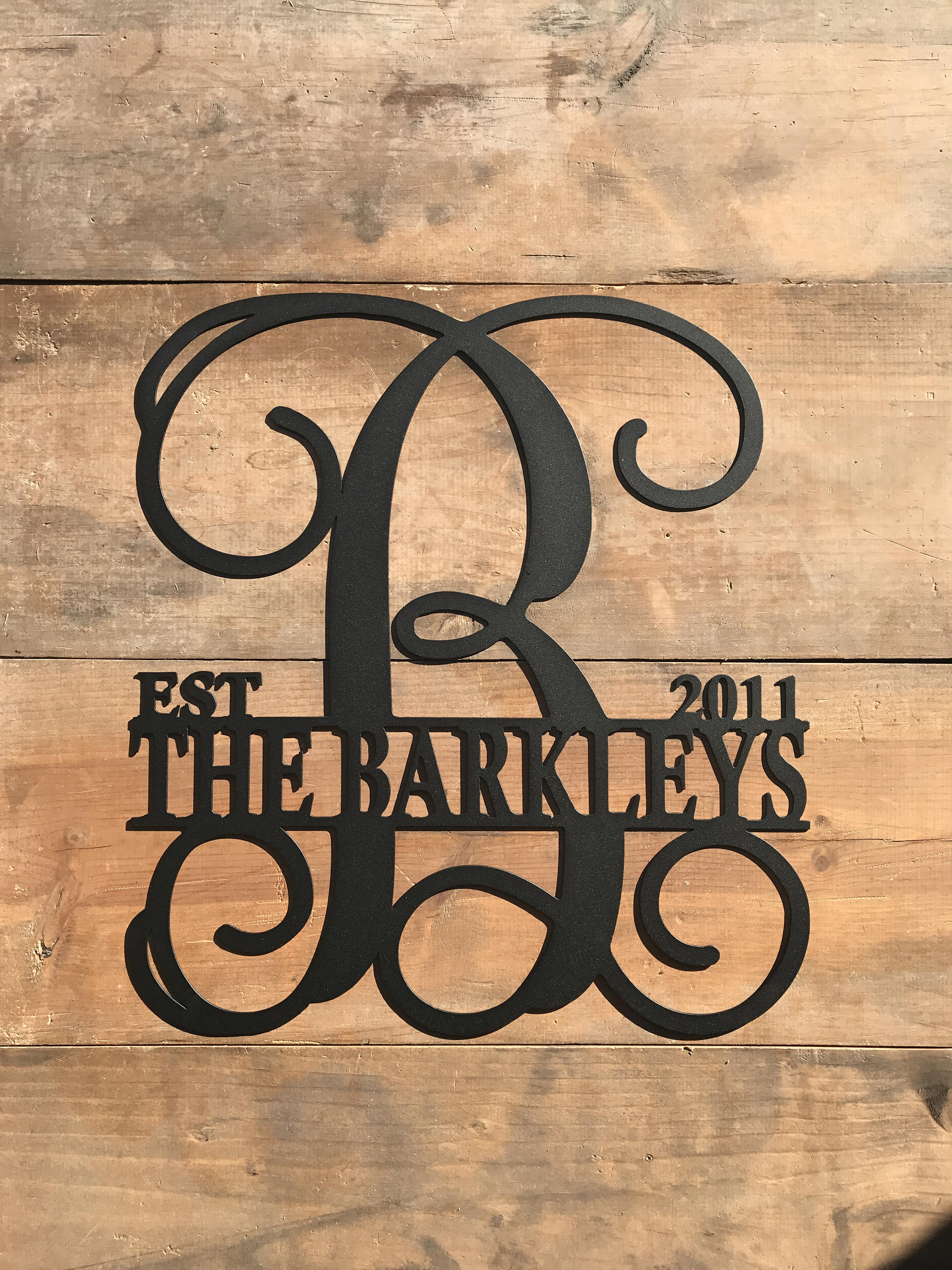 Personalized Metal Monogram Letter, Customized Door Hanger Monogram ...