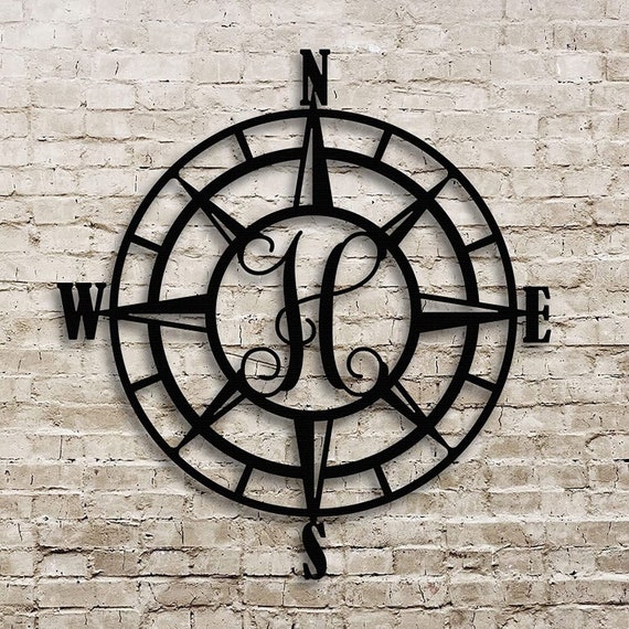 Nautical Compass Rose Metal Wall Art – CustomMetalWorx
