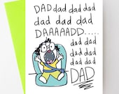 Tarjeta de papá divertida, cumpleaños de papá, tarjeta de papá nuevo, de niño a papá