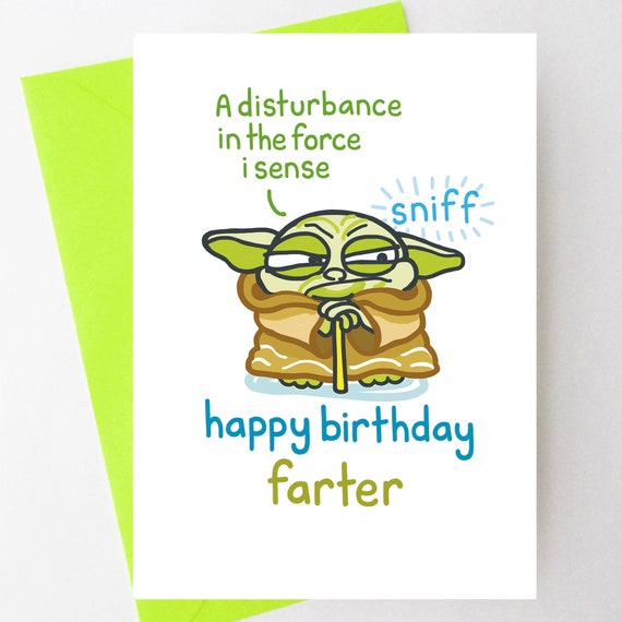 Funny Dad Birthday Card Star Wars Dad Birthday Dad Farter - Etsy Funny Dad Birthday Card Star Wars Dad Birthday Dad Farter - Etsy