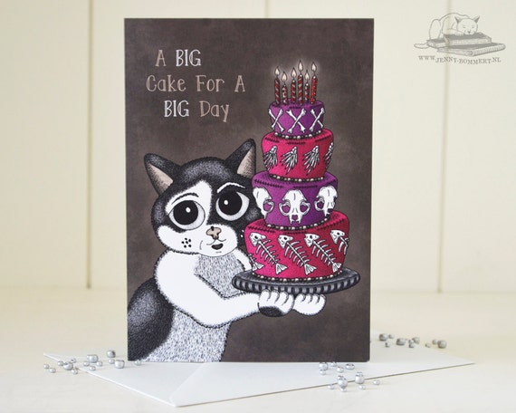 Carte D Anniversaire Gothique Avec Le Grand Gateau De Etsy Carte D Anniversaire Gothique Avec Le Grand Gateau De Etsy