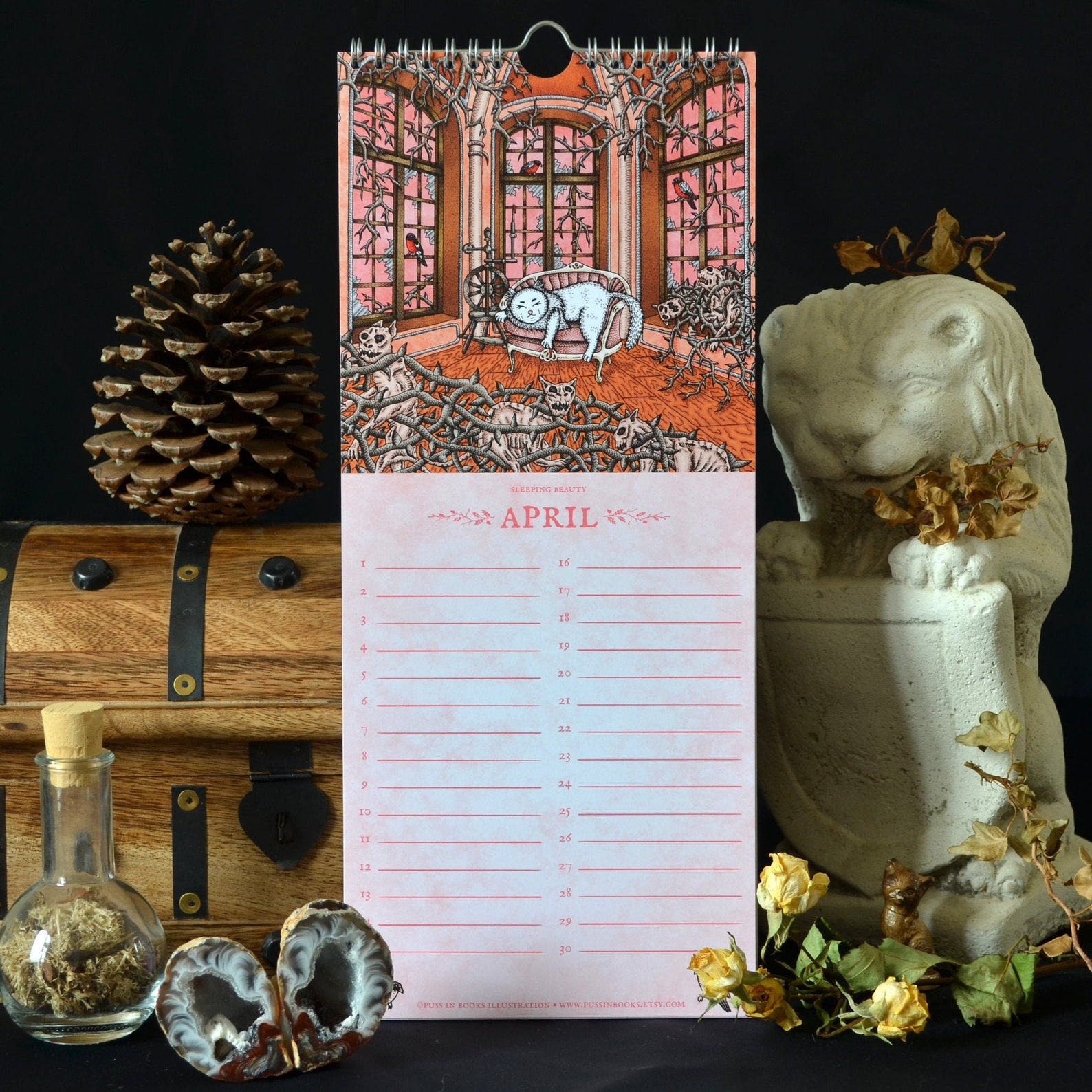 Cat Tales Calendar Birthday Calendar Perpetual Calendar Etsy